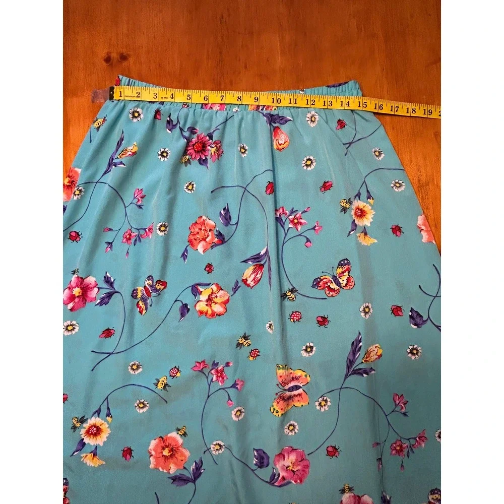 Graver Studio Y2K 3 Piece Set Butterfly Cardigan Shirt Skirt Pink Teal Fairy XL